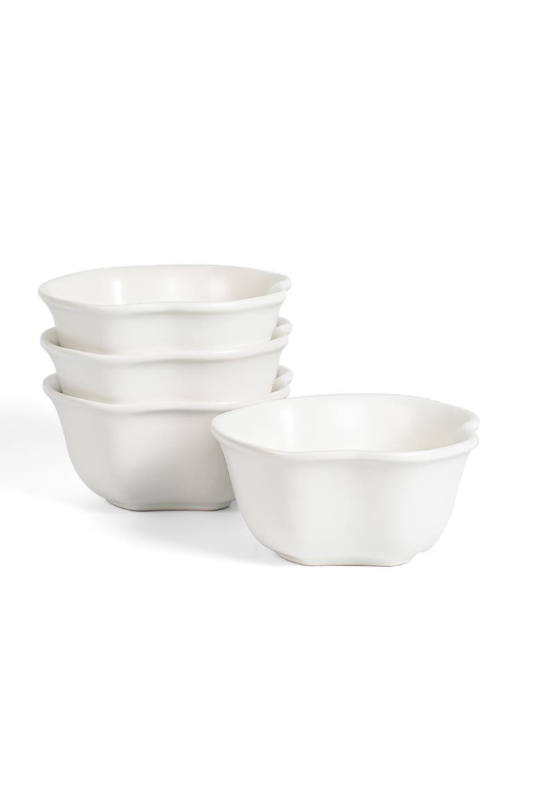 Amorphous Stoneware Bowl Set, Main, color, White