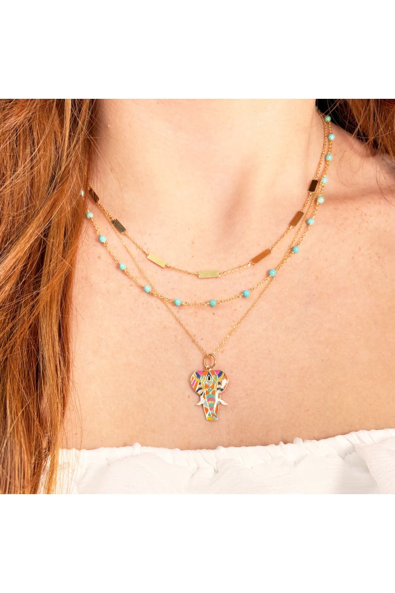 Gold Bar Chain Necklace, Alternate, color, Gold