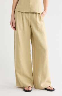 Mini Pleated Linen Pants