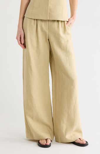 Mini Pleated Linen Pants