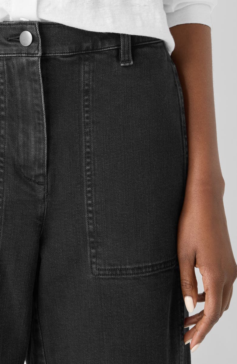 Eileen Fisher Ankle Lantern Jeans, Alternate, color, Black