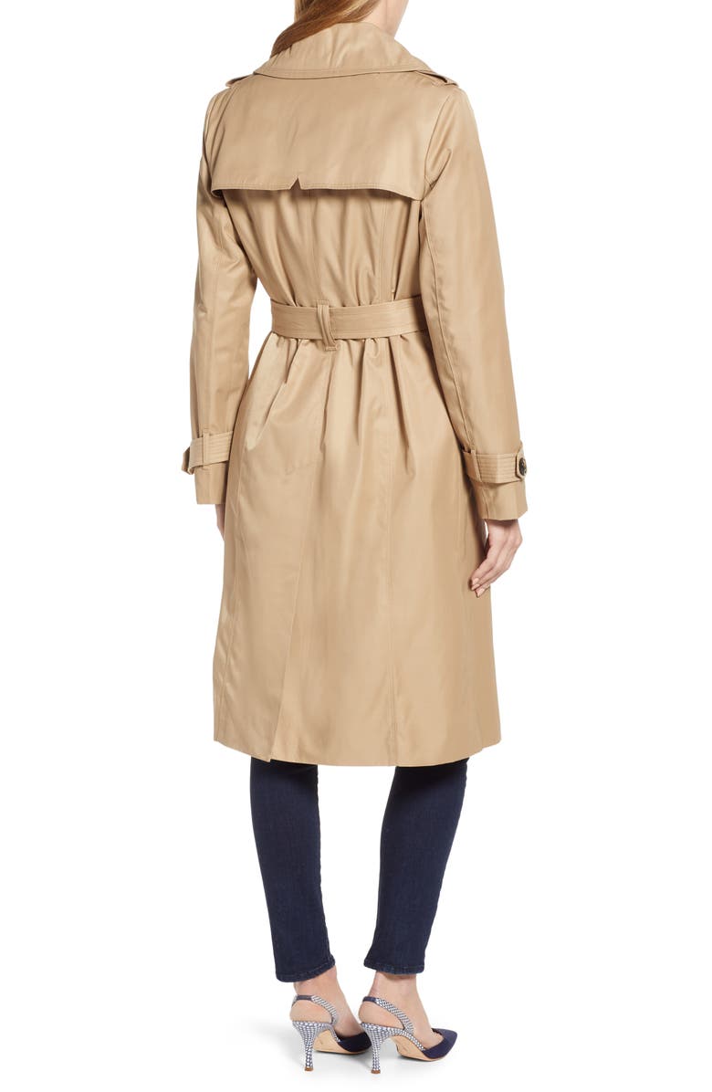 London Fog Water Repellent Trench Coat, Alternate, color,