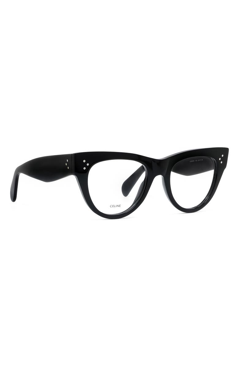 CELINE Bold 3 Dots 52mm Butterfly Reading Glasses, Alternate, color,