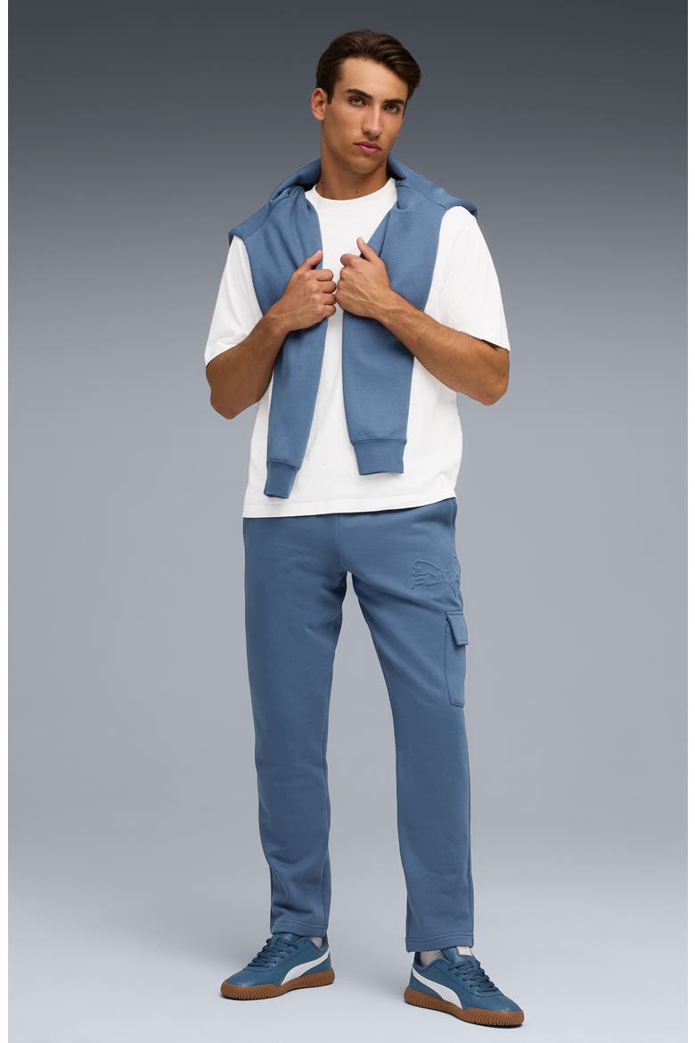 Essentials Embossed Cargo Pants, Alternate, color, DARK INDIGO