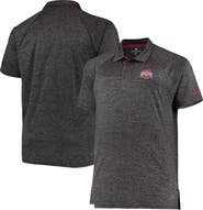 COLOSSEUM Men's Colosseum Heathered Black Ohio State Buckeyes Big & Tall Down Swing Polo