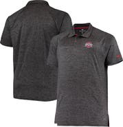 COLOSSEUM Men's Colosseum Heathered Black Ohio State Buckeyes Big & Tall Down Swing Polo