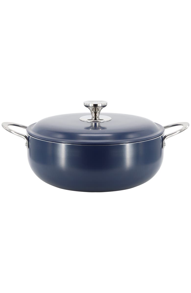 OSTER Cartagena 7.4 Quart Nonstick Aluminum Caldero with Lid, Main, color, Blue