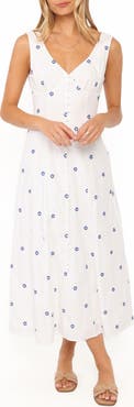 Petal & Pup Luellen Embroidered Sleeveless Maxi Dress