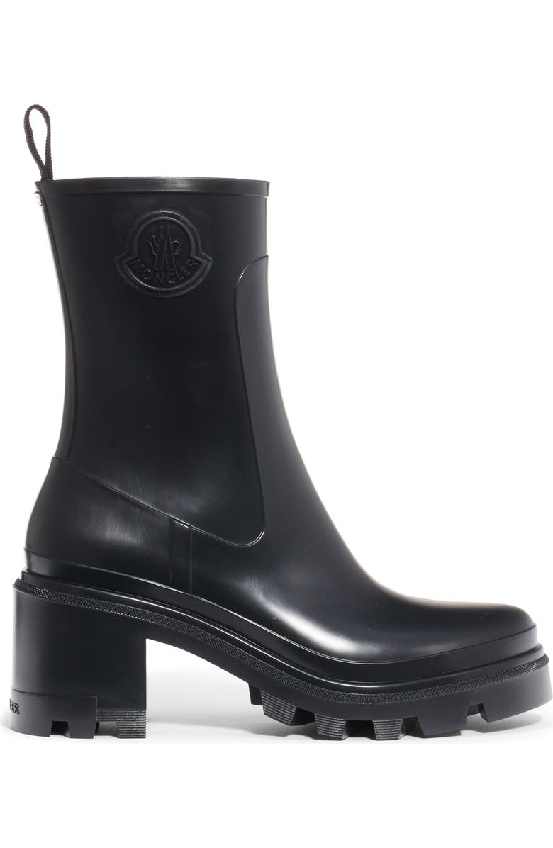 Moncler Loftgrip Block Heel Rain Boot, Alternate, color,