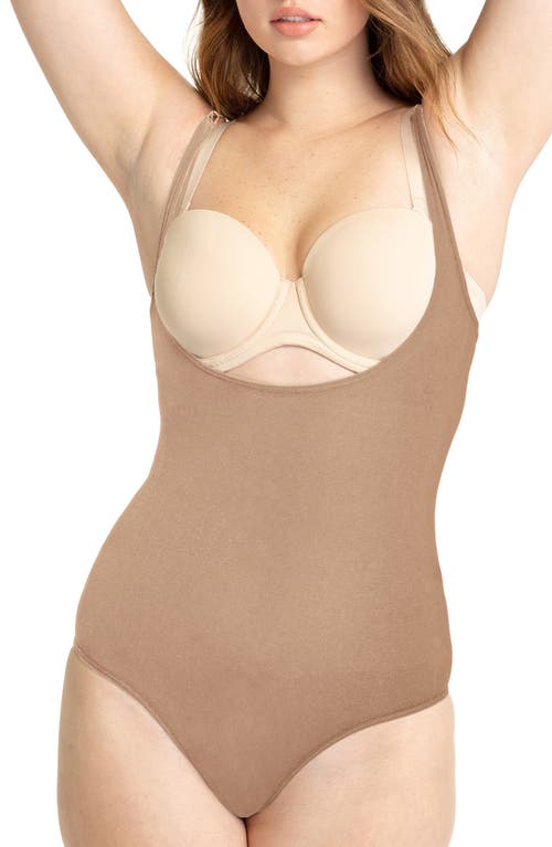 Shapermint Essentials Open Bust Shaper Bodysuit in Latte  product