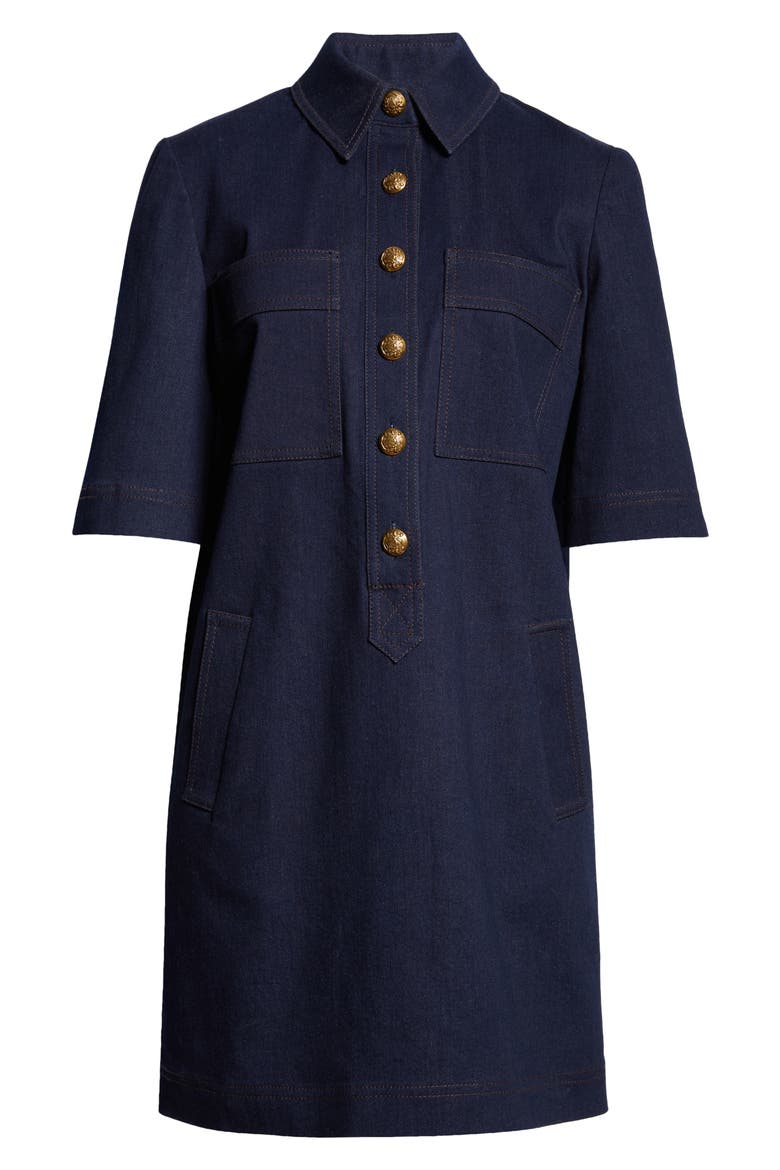 Koulis Denim Minidress, Alternate, color, MIDNIGHT WASH