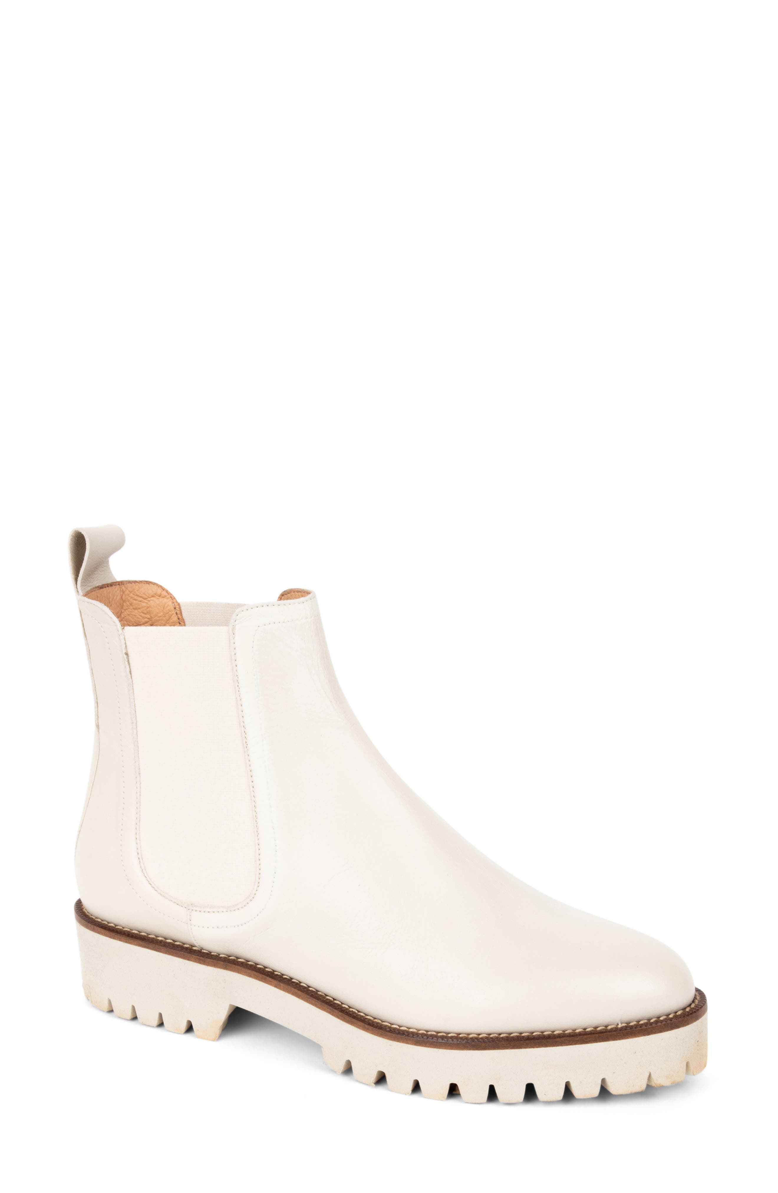 Lug Sole Chelsea Boot, Main, color, CREAM