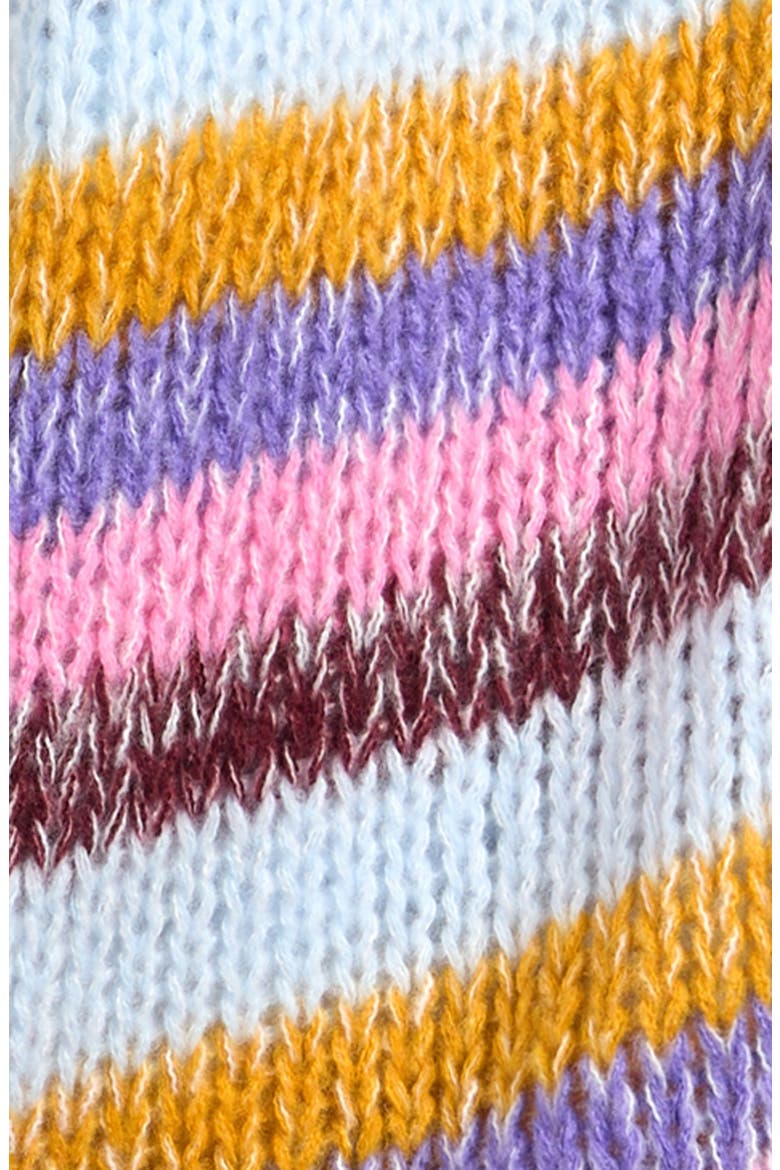 Kids' Stripe Open Stitch Cardigan, Alternate, color, PURPLE MULTI STRIPE