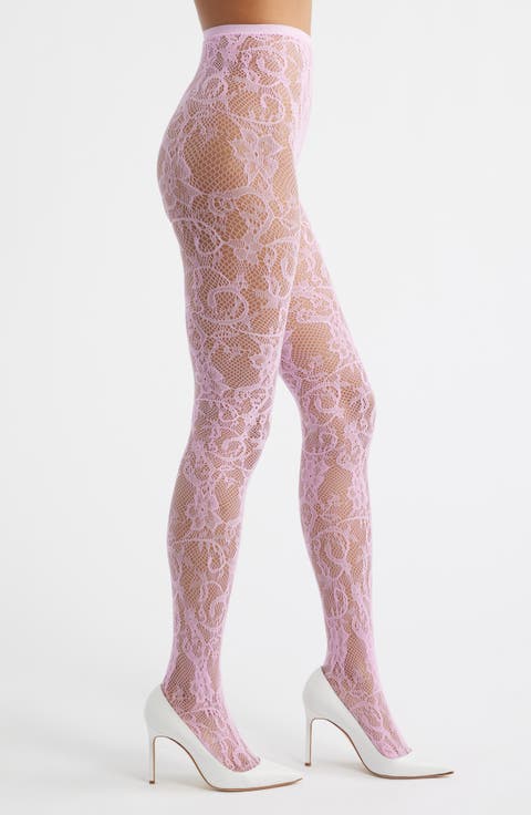 Rosa Floral Lace Tights