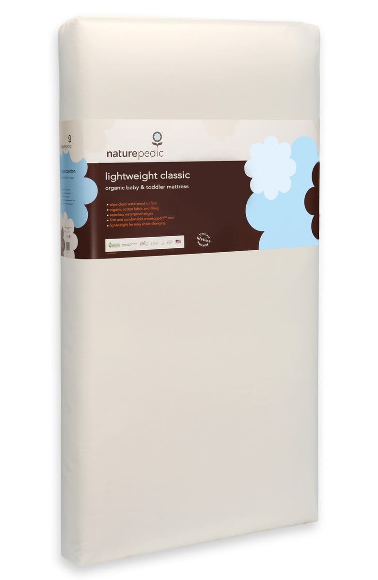 Naturepedic Lightweight Organic Cotton Classic Crib Mattress, Alternate, color, 