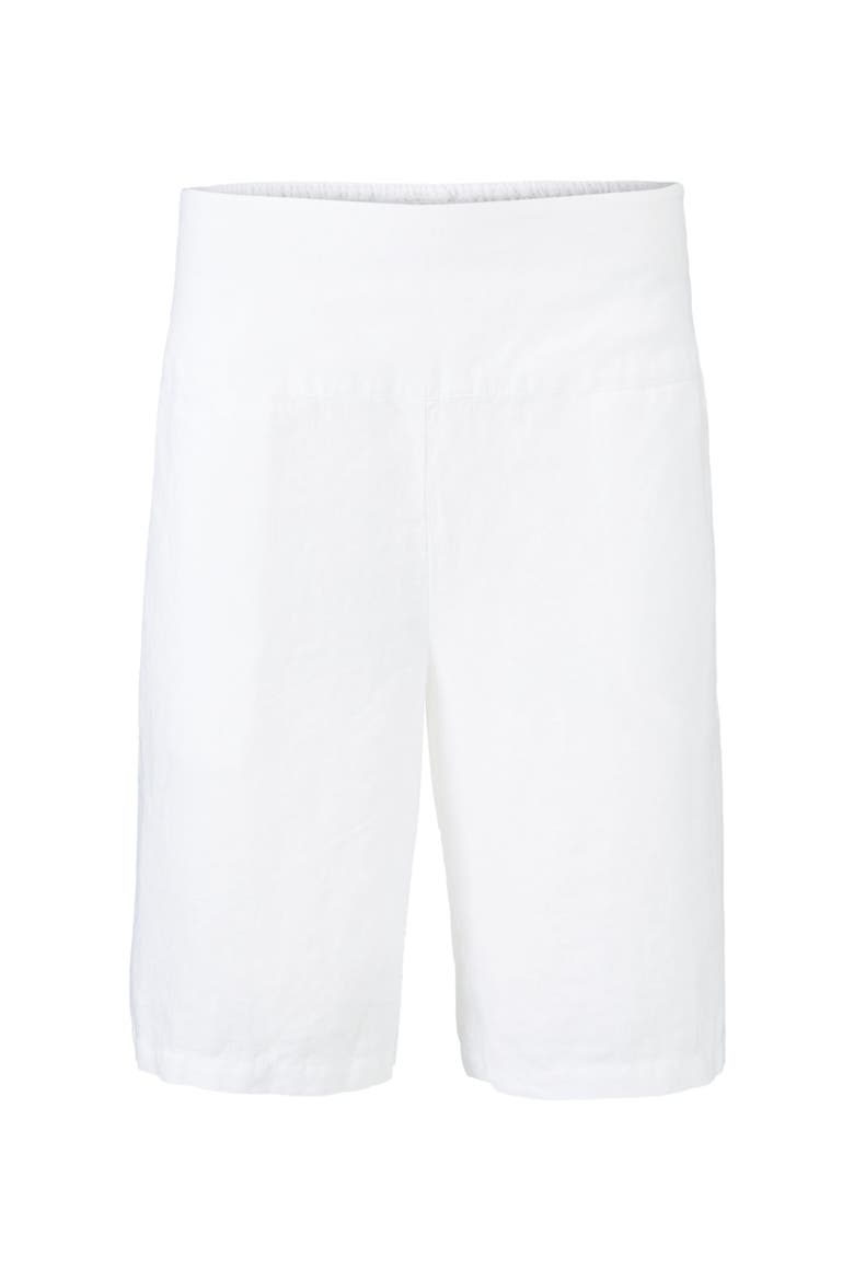 Mapinja Smock Waist Linen Shorts, Alternate, color, White