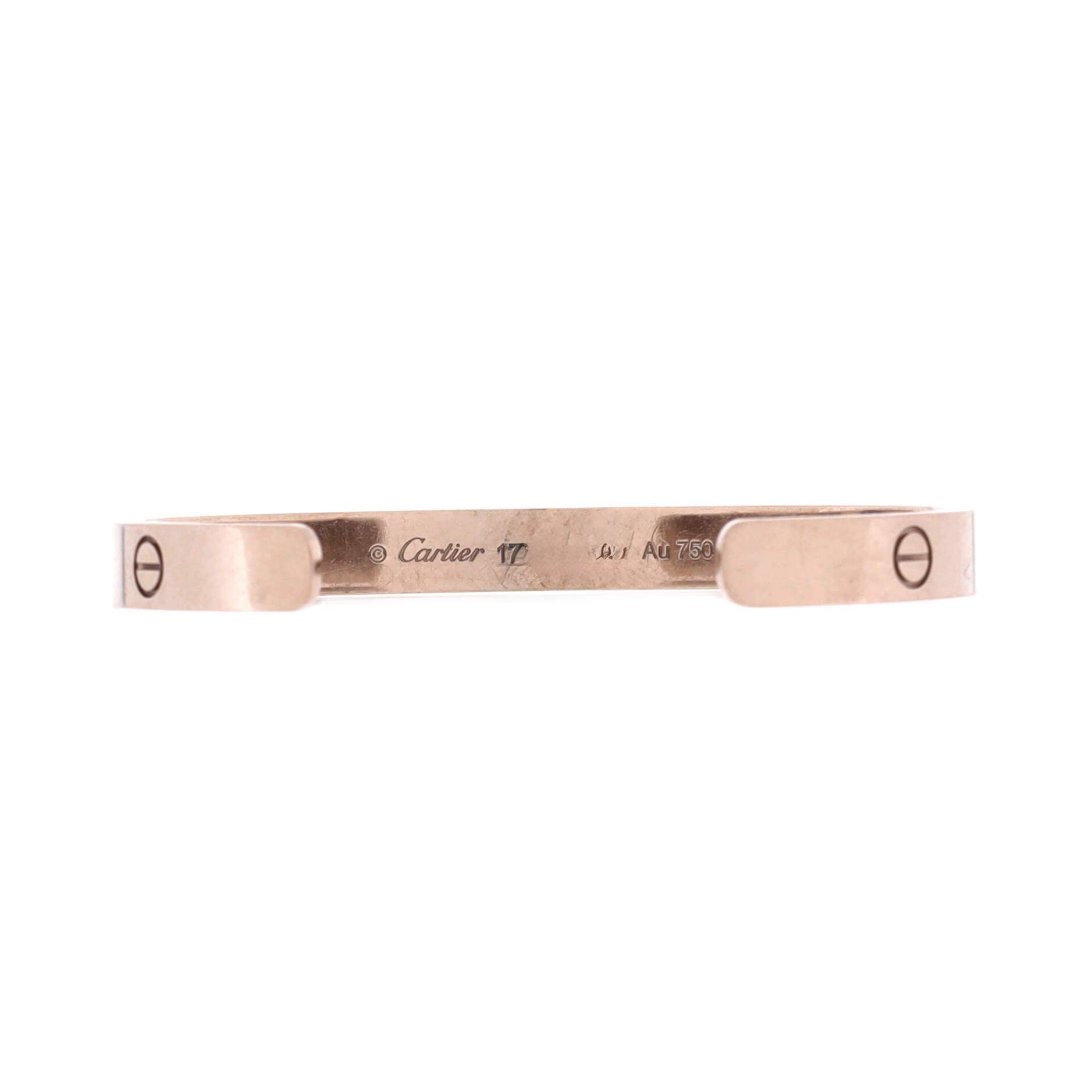 Love Cuff Bracelet 18K White Gold, Alternate, color, Metallic Gold