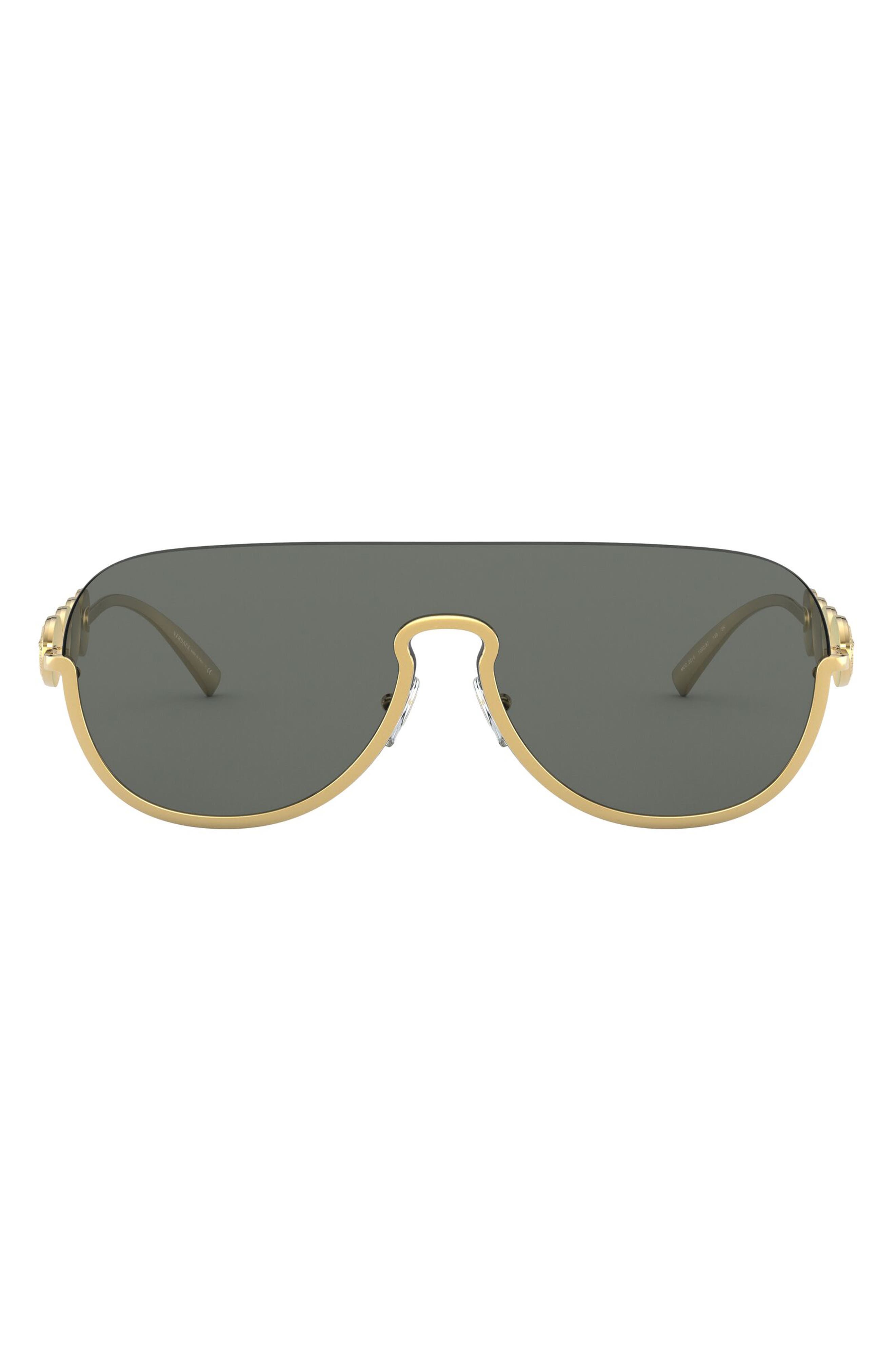 Versace 138mm Pilot Shield Sunglasses