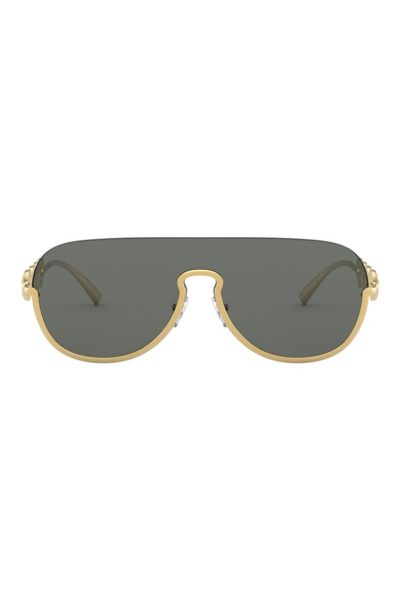 138mm Pilot Shield Sunglasses, Main, color, GOLD