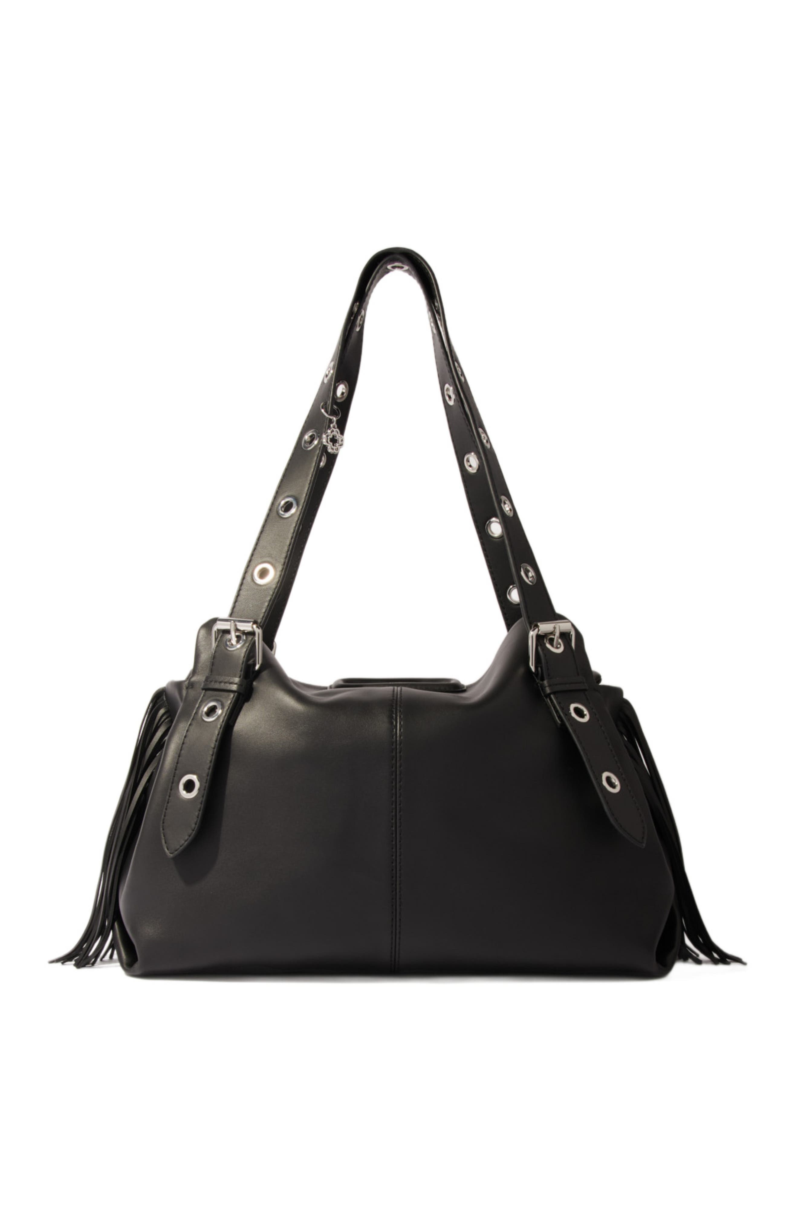 maje Plain leather Miss M XL bag, Alternate, color, 