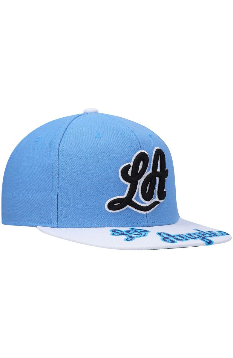 Mitchell & Ness Men's Mitchell & Ness x Lids Powder Blue/White Los Angeles Lakers Hardwood Classics Reload 3.0 Snapback Hat, Alternate, color, 