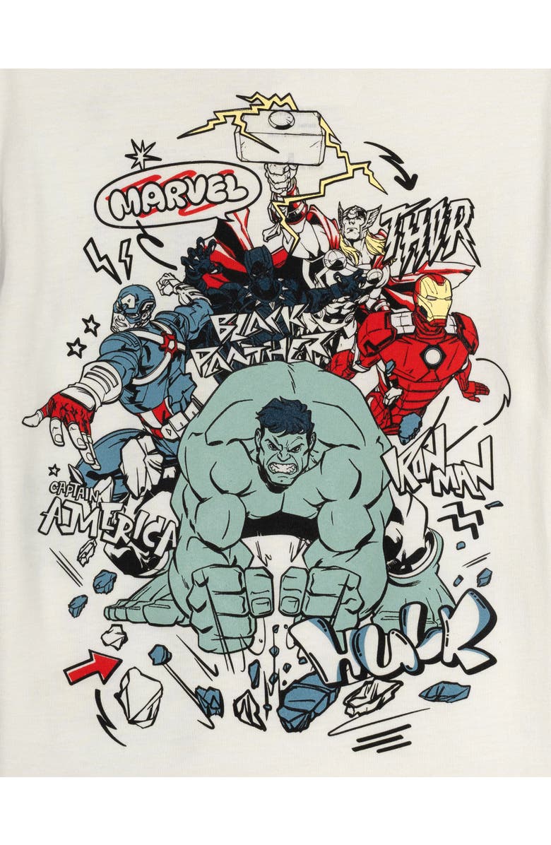 Marvel Avengers 2-Piece T-Shirt and Shorts Set, Alternate, color, Avengers Ivory Navy