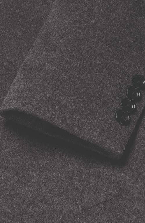 Charles Tyrwhitt Wool Overwool Coat In Dark Grey