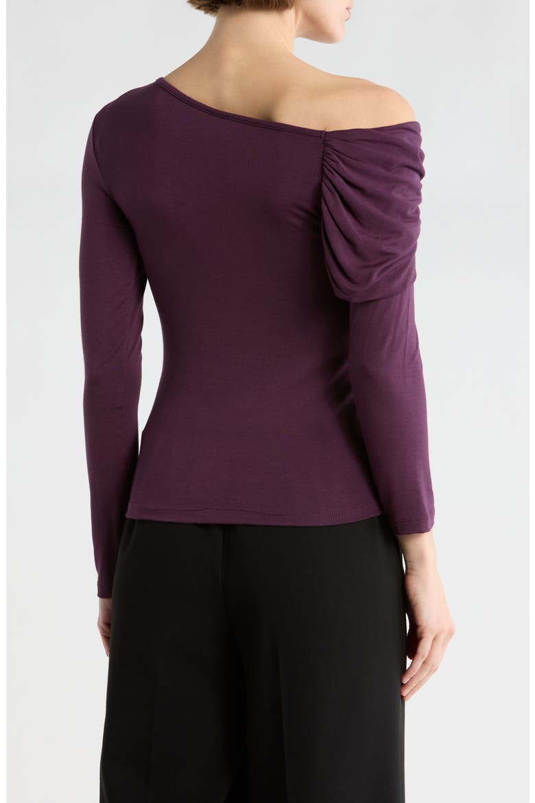 Off the Shoulder Top, Alternate, color, PRUNE