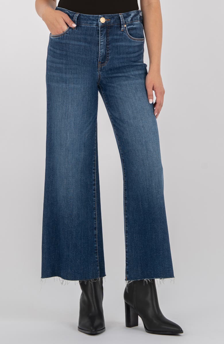 KUT from the Kloth Raw Hem Wide Leg Jeans, Main, color, Inexhaustable