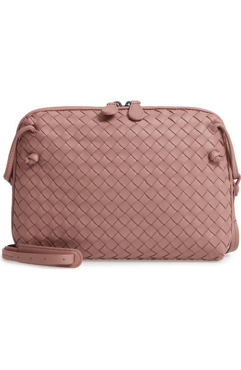 Bottega Veneta Nodini Woven Leather Crossbody Bag, Main, color,