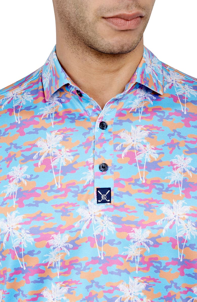 CONSTRUCT Palm Camo Golf Polo, Alternate, color, 