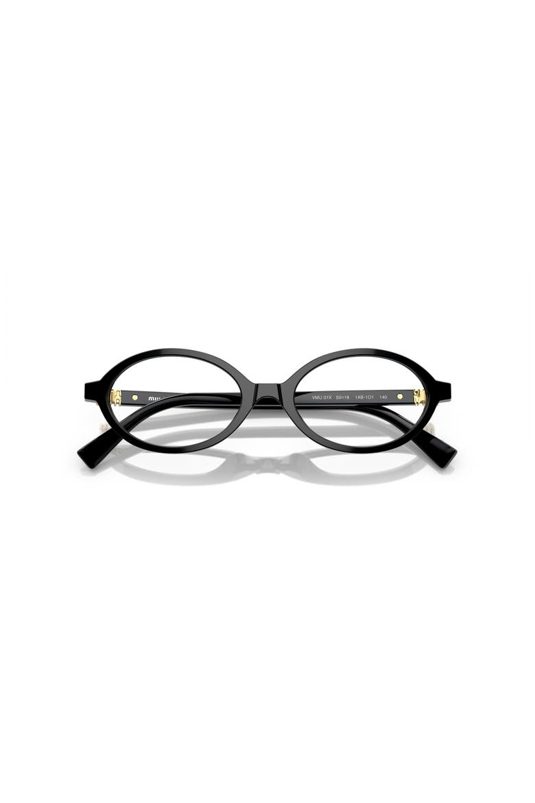 50mm Oval optical glasses, Alternate, color, Black