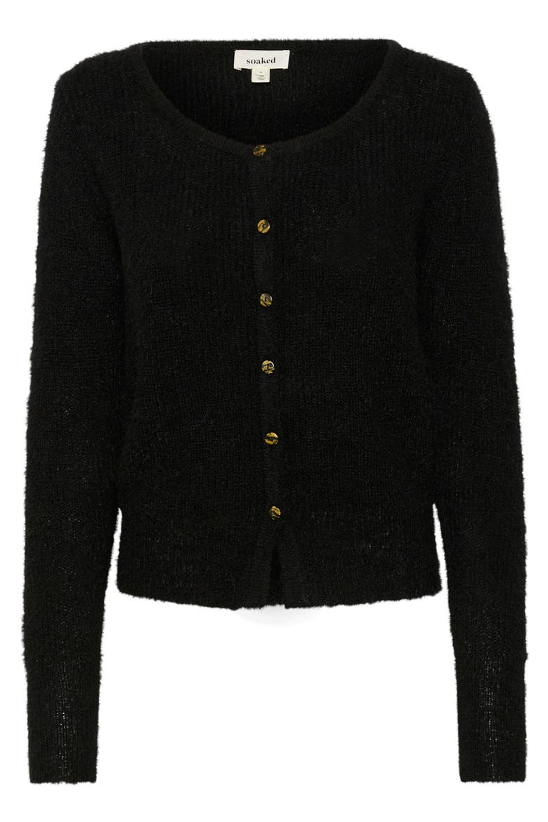 Sltuesday Slim Fit Button Cardigan, Alternate, color, Black