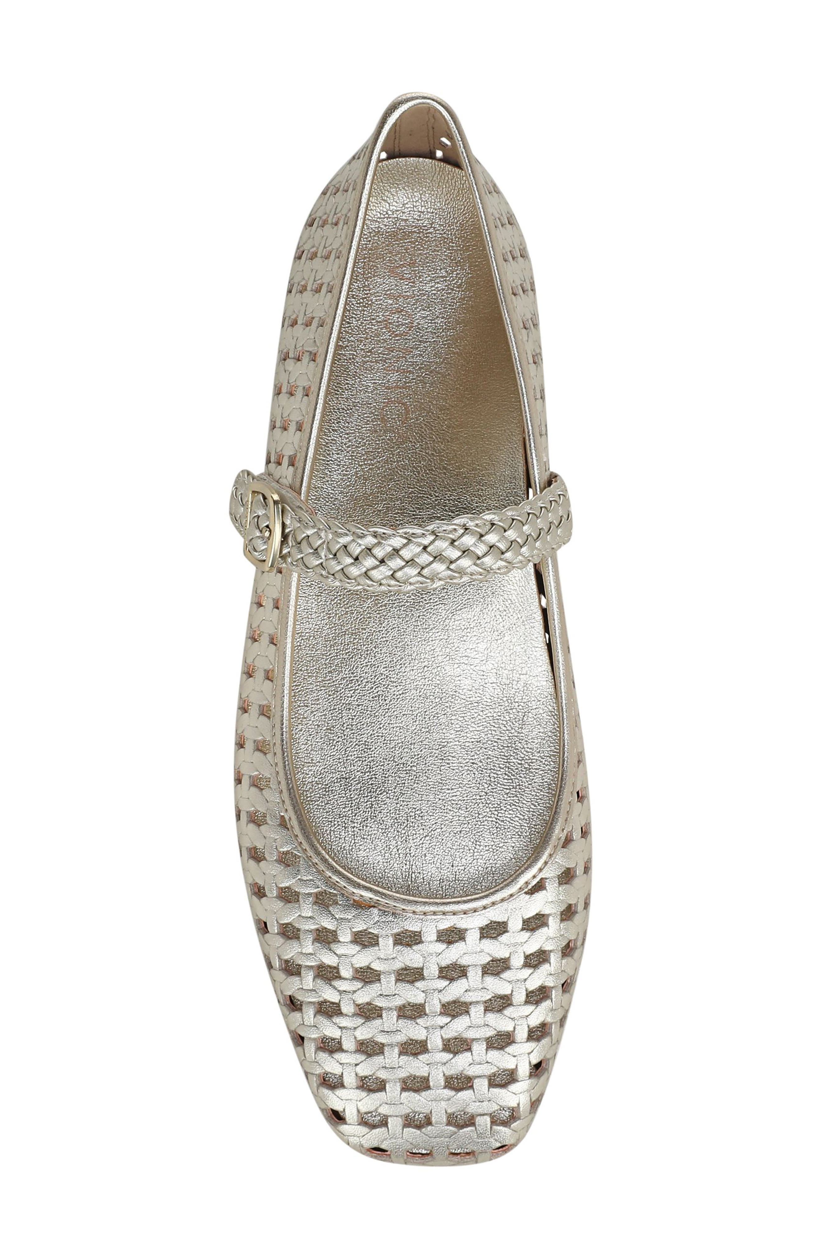 Vionic Alameda Woven Mary Jane Flat, Alternate, color, Gold