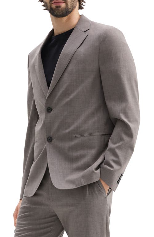 Theory Clinton Travel Motion Wool Blend Blazer In Walnut Melange