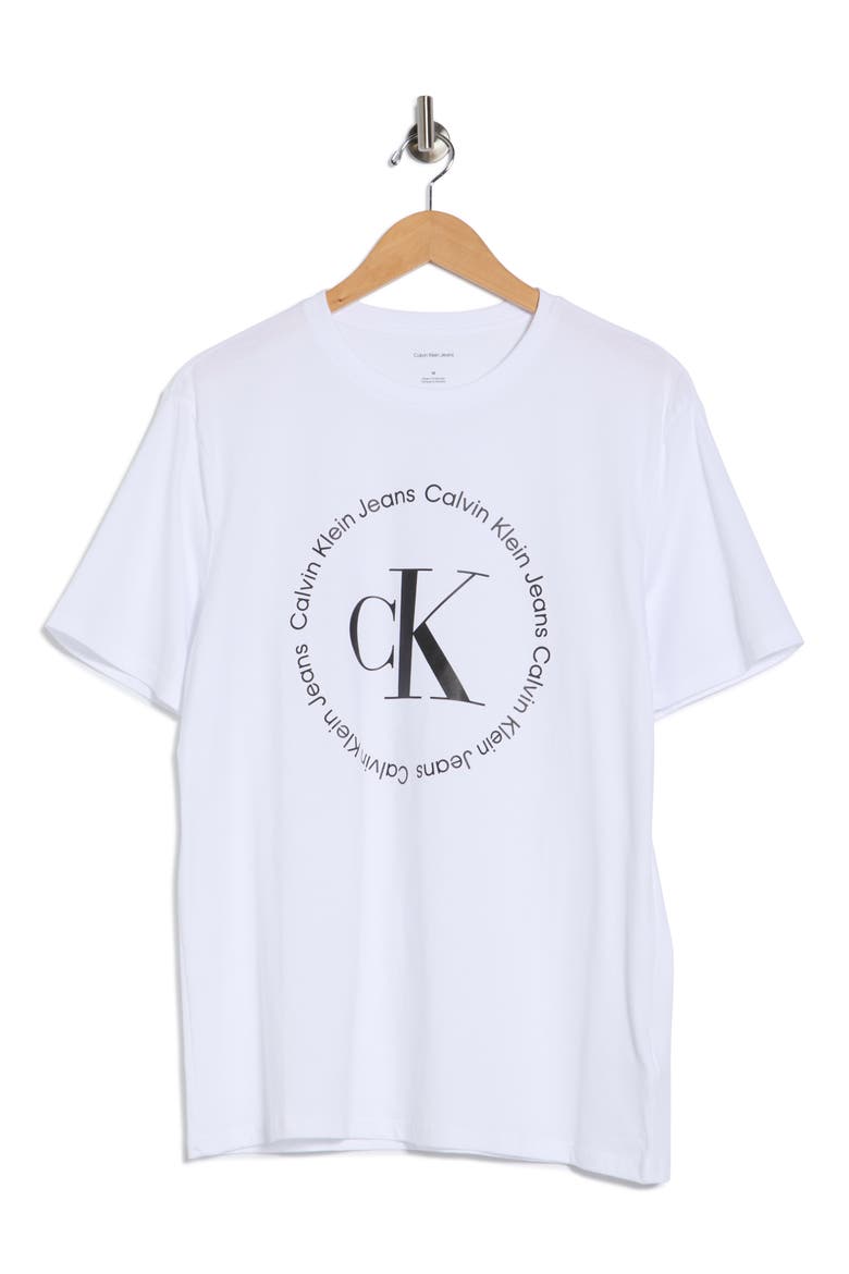 Circle Monogram Cotton Graphic T-Shirt, Alternate, color, BRILLIANT WHITE
