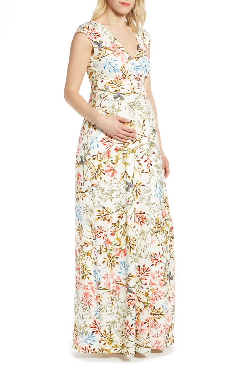 Alana Maternity Maxi Dress, Main, color, WHITE