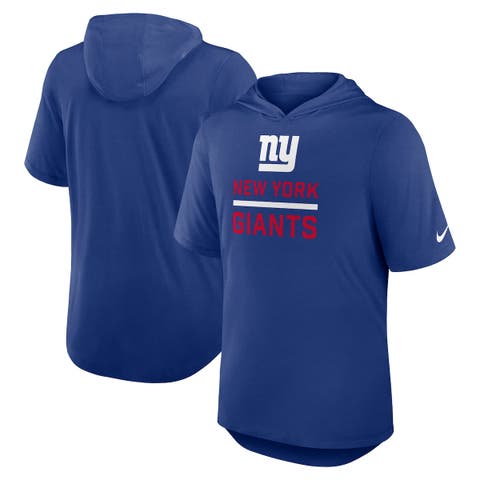 Men's Nike Royal New York Giants Lockup Tri-Blend Hoodie T-Shirt