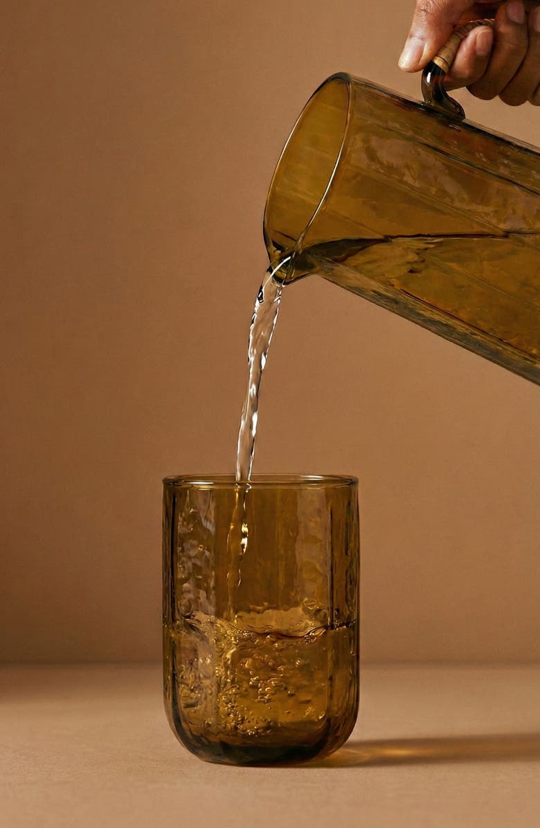 Casa Amarosa Hammered Glass Cup, Alternate, color, Brown