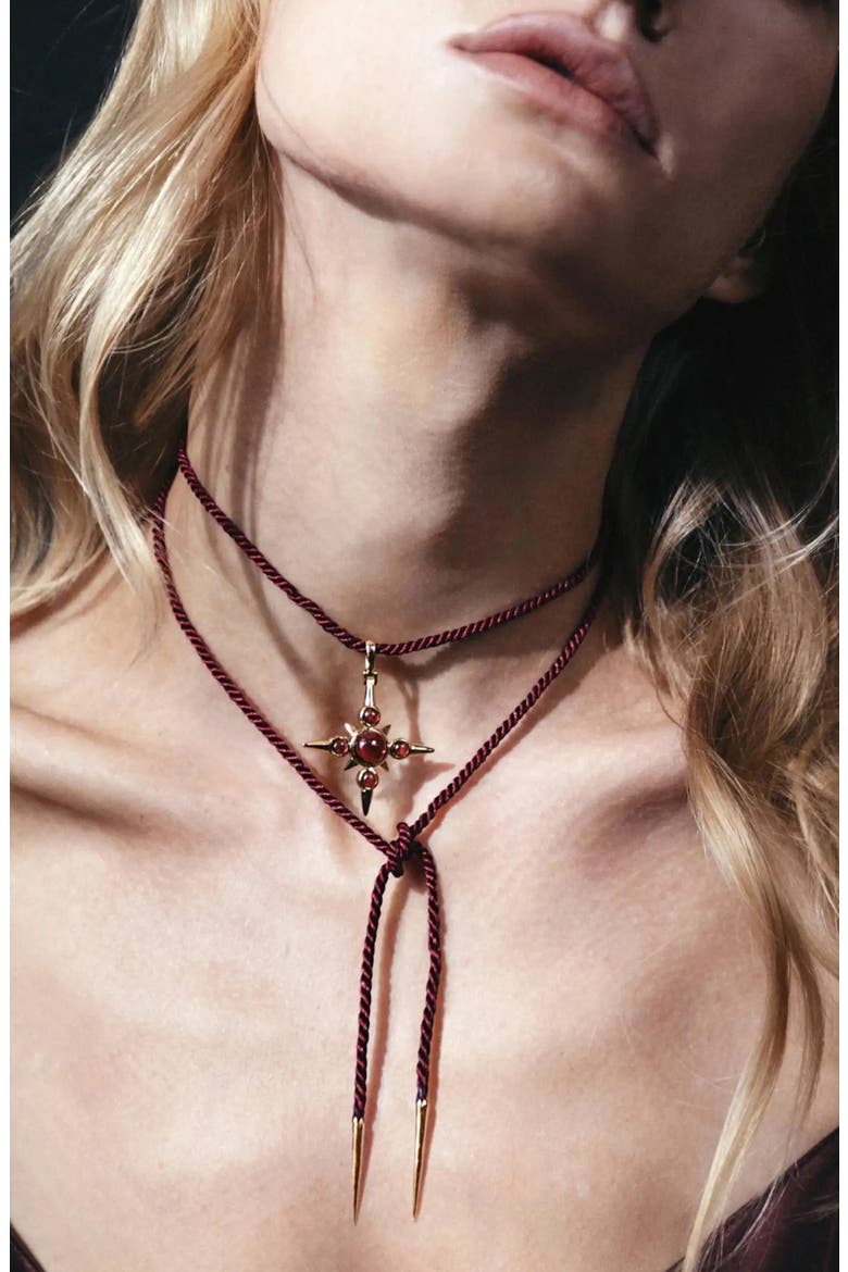 Twisted Cord Necklace, Alternate, color, BLACK / 925 STERLING SILVER