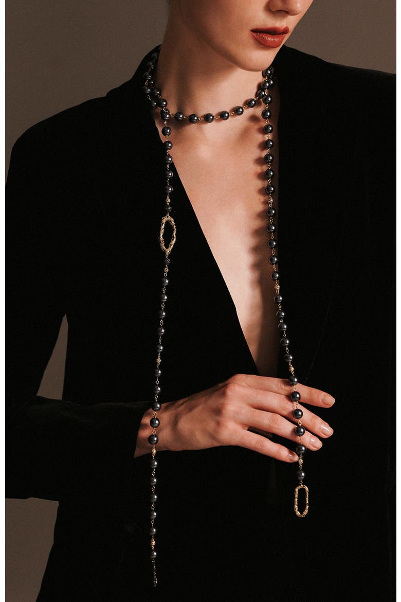 Leopard Necklace, Alternate, color, Black & Gold