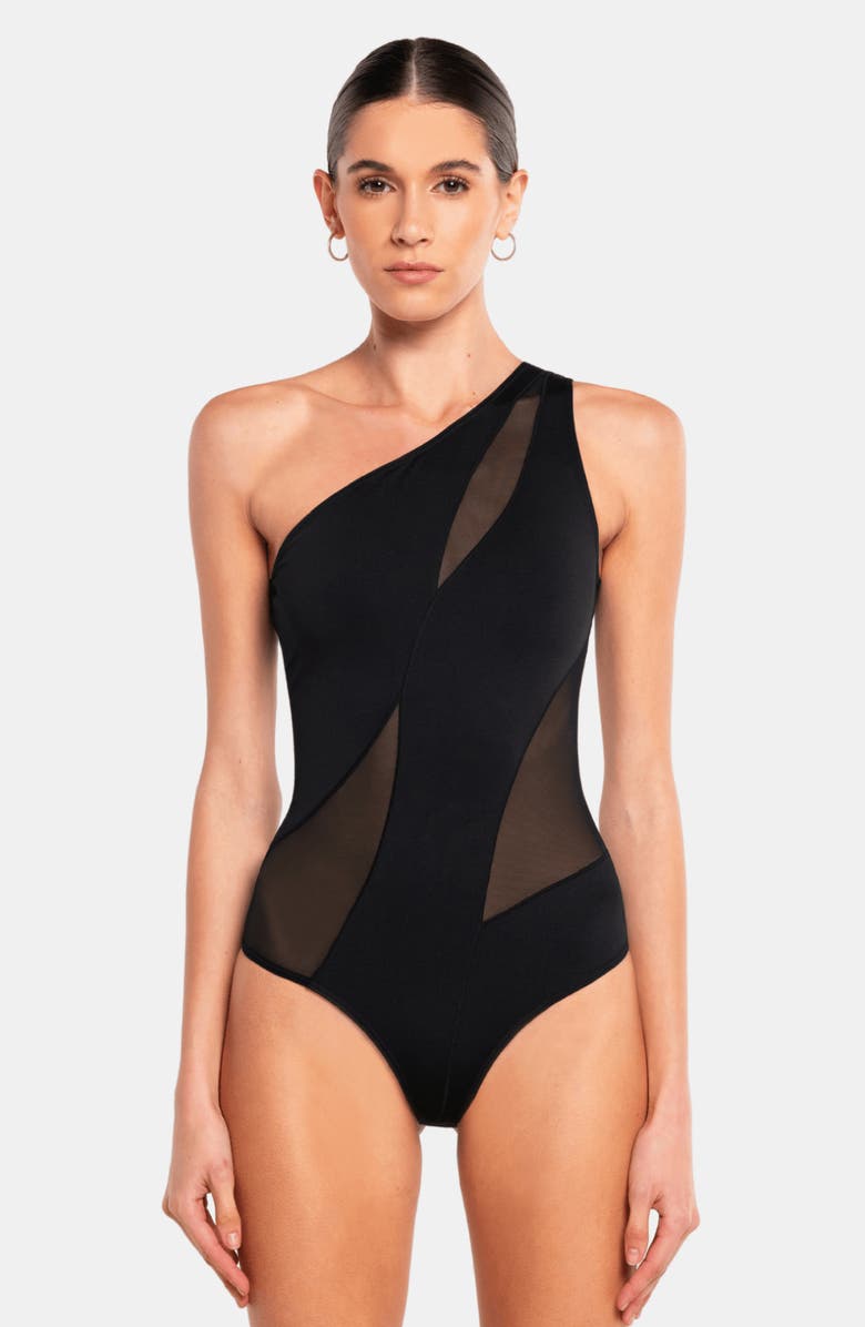 OW Collection Curve Bodysuit, Alternate, color, Black