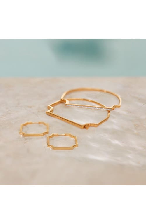 Monica Vinader Signature Skinny Bangle In Gold