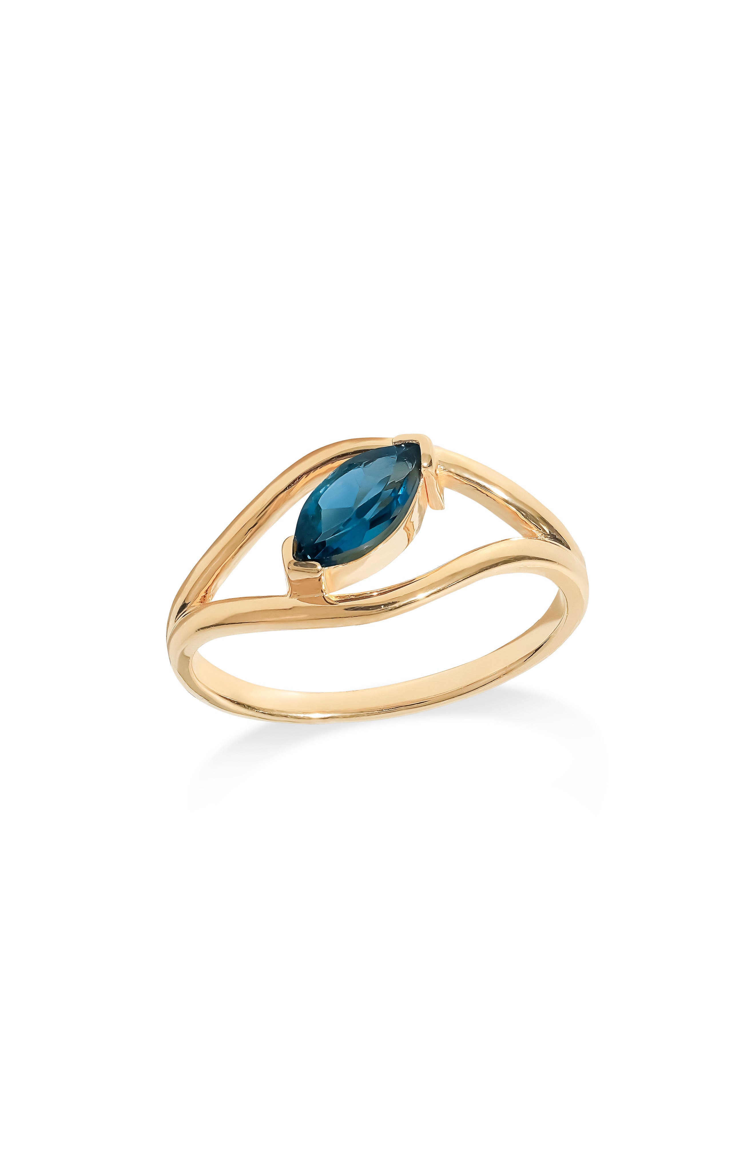 Marquise Lab Created Moissanite Bypass Ring