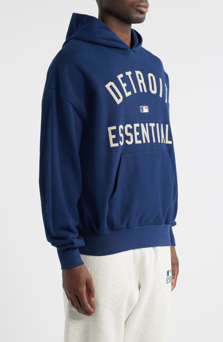 Fear of God Essentials Tigers Sport Fit Cotton Hoodie, Alternate, color, Midnight Navy