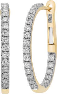 Sara Weinstock 18k Gold Diamond Hoop Earrings