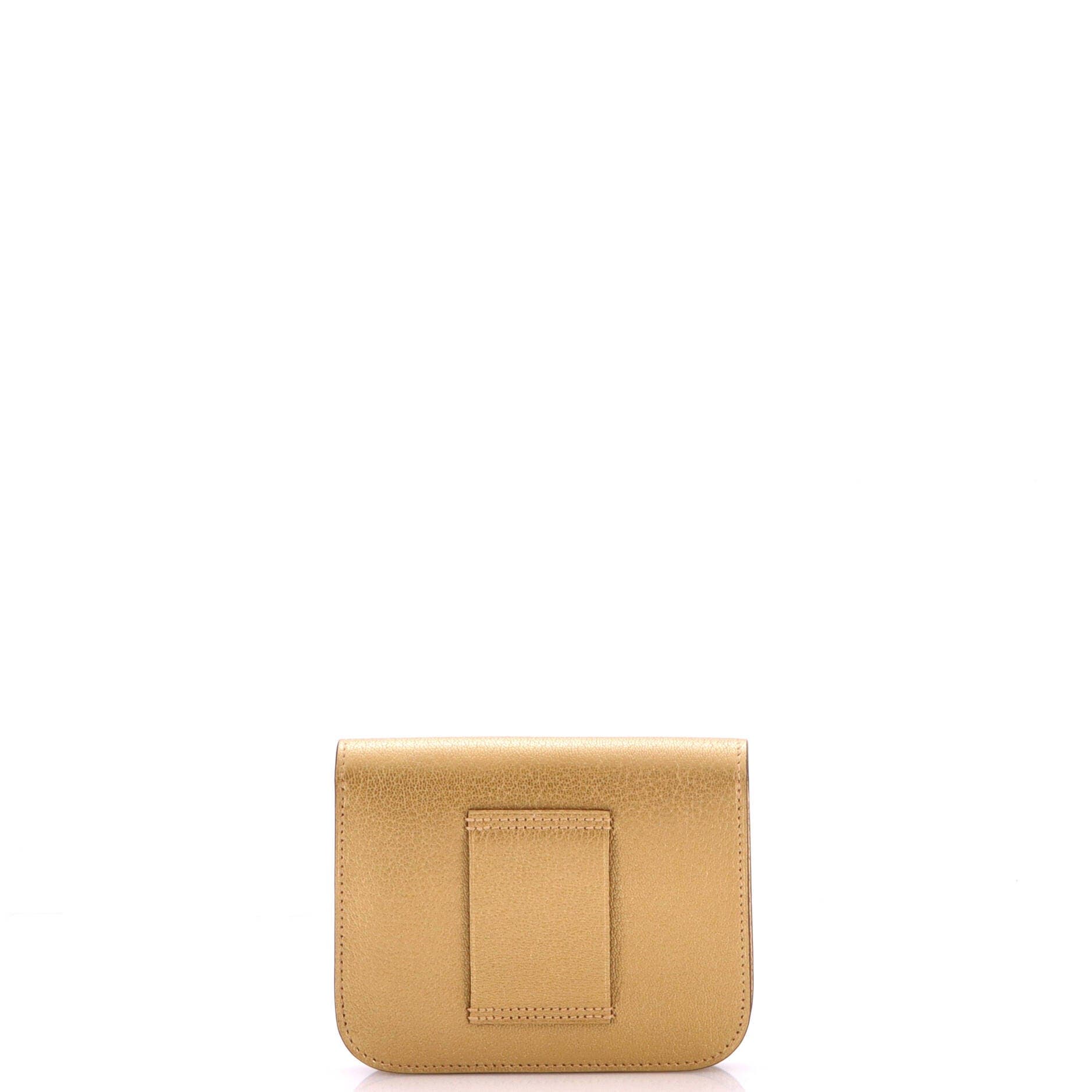 Constance Slim Wallet Chevre Chamkilight, Alternate, color, Metallic Gold