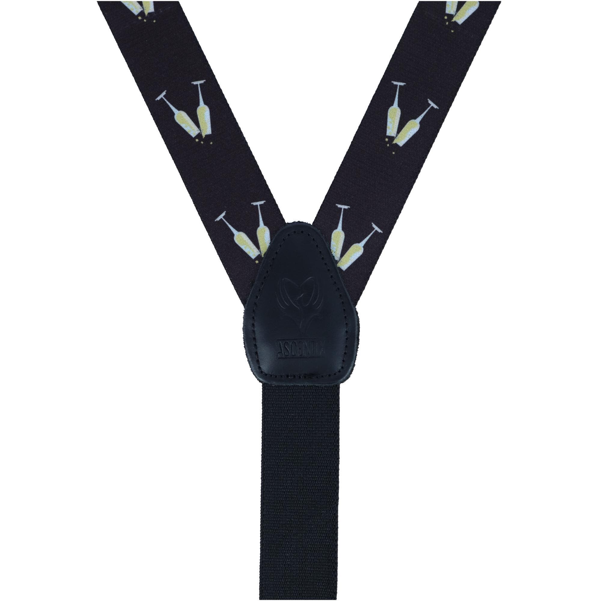 Ascentix Champagne Bottle Print Clip End Suspenders (Men) | Nordstrom
