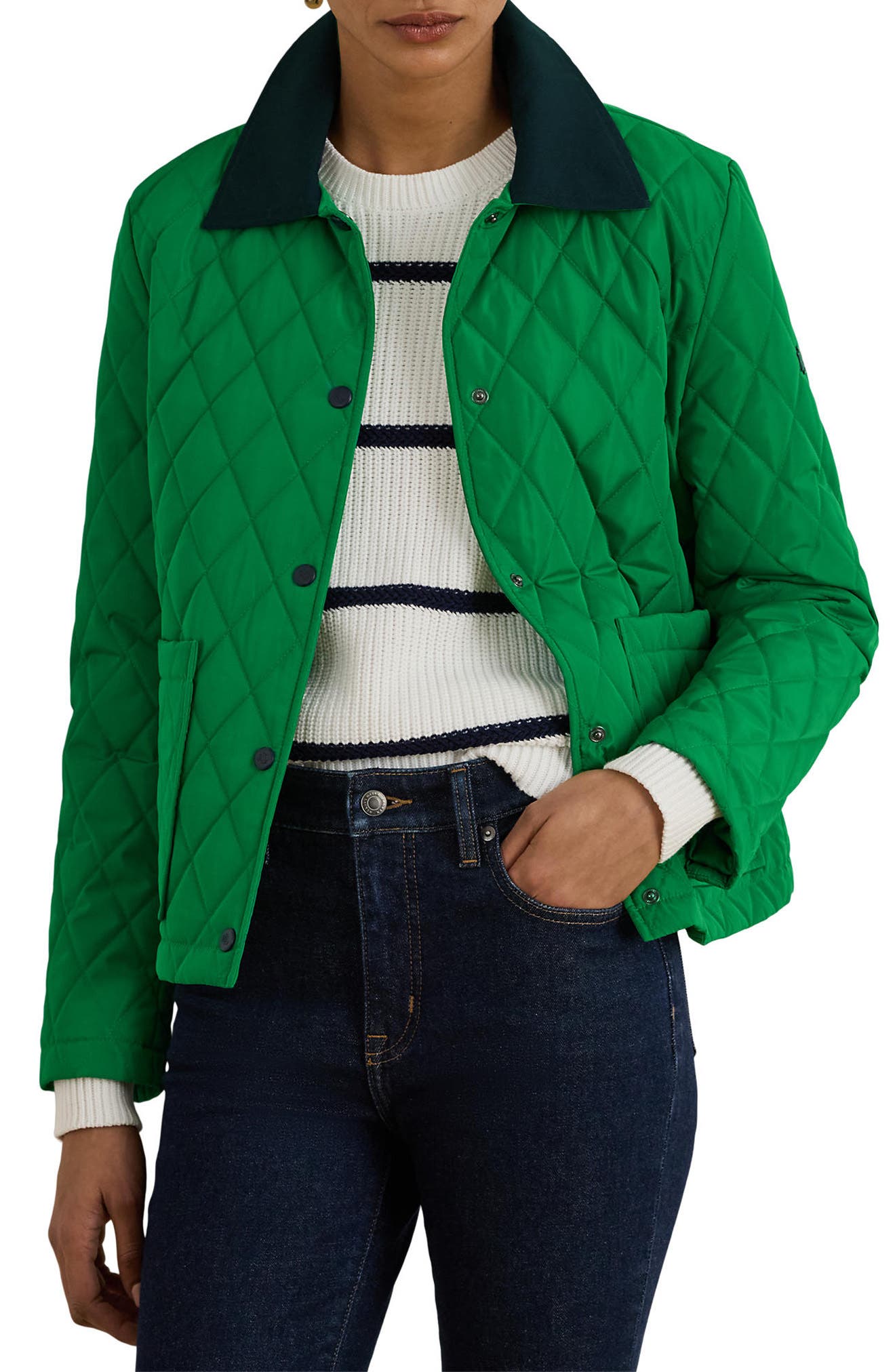 Twill Collar Quilted Jacket - image 3