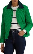 Lauren Ralph Lauren Twill Collar Quilted Jacket